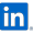 LinkedIn logo of white lower-case i n, in blue box